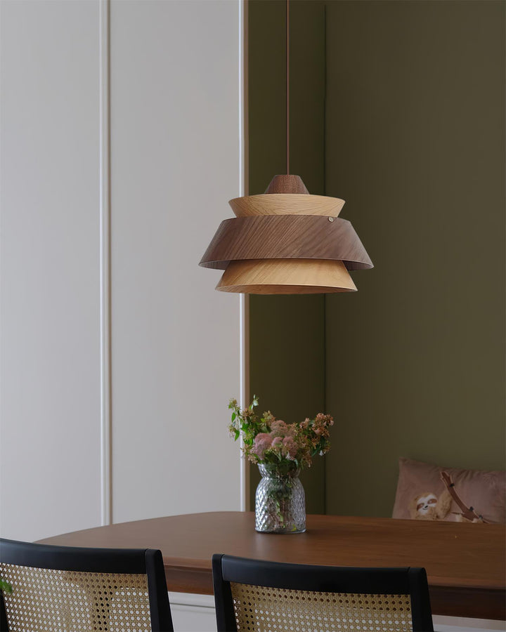 Karwe Lampe Pendante Bois Stratifié Vintage - Neutralighting