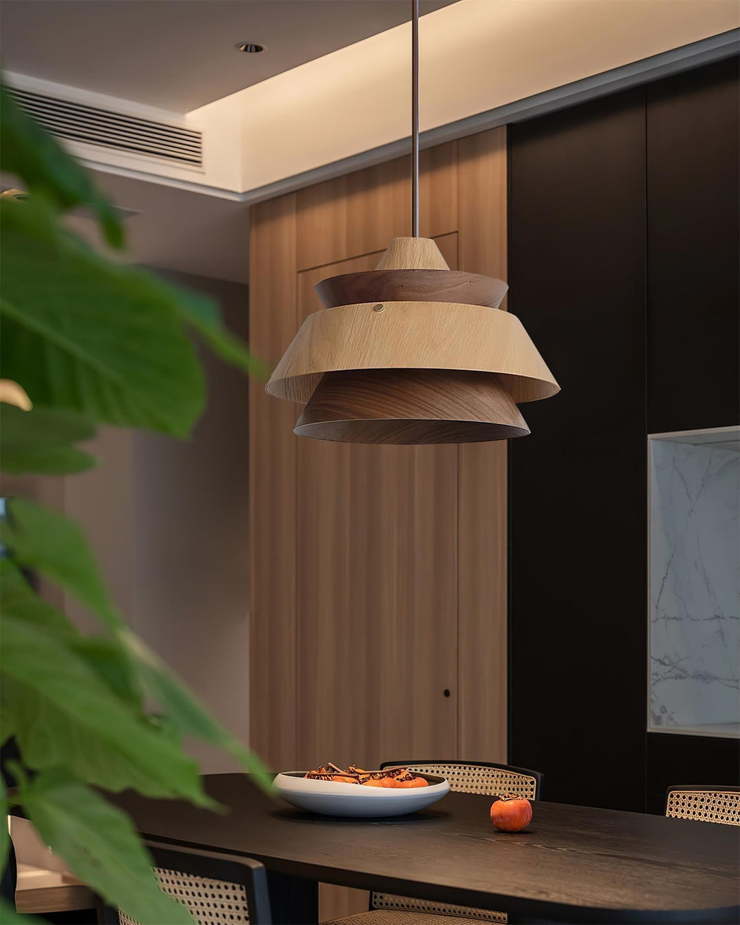 Karwe Lampe Pendante Bois Stratifié Vintage - Neutralighting