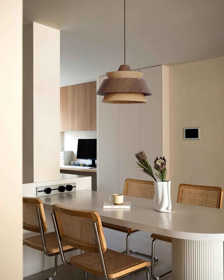 Karwe Lampe Pendante Bois Stratifié Vintage - Neutralighting