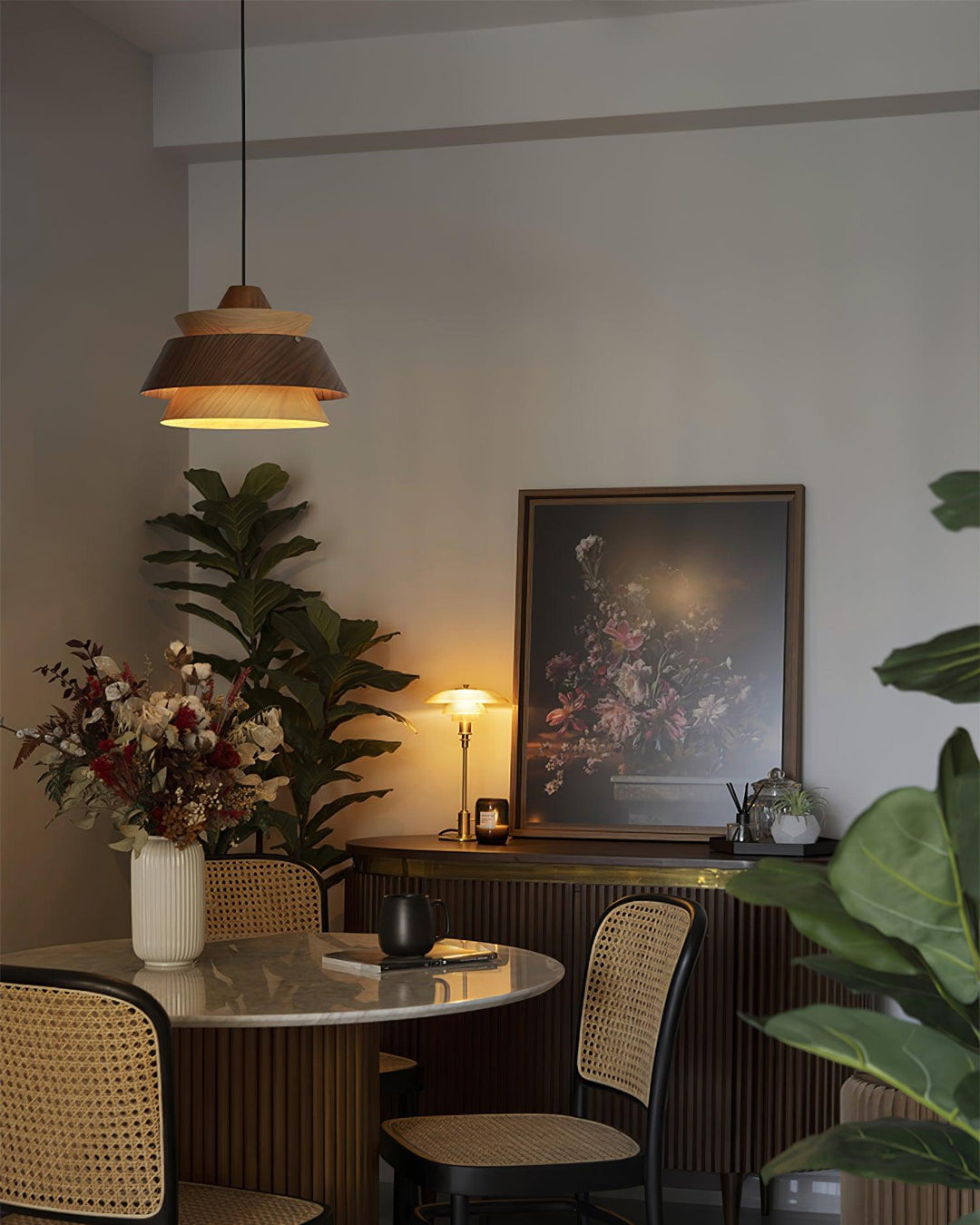 Karwe Lampe Pendante Bois Stratifié Vintage - Neutralighting