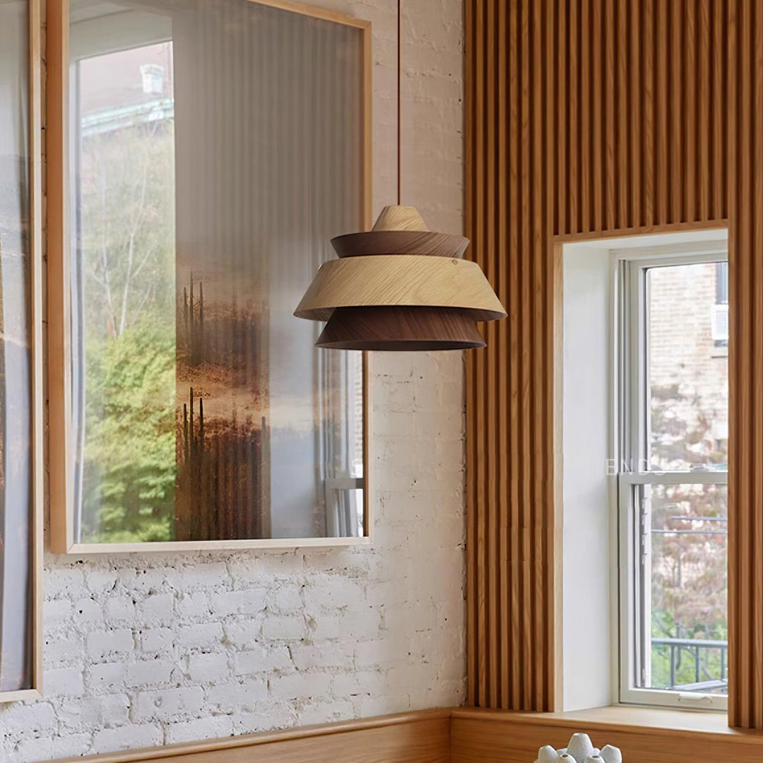 Karwe Lampe Pendante Bois Stratifié Vintage - Neutralighting