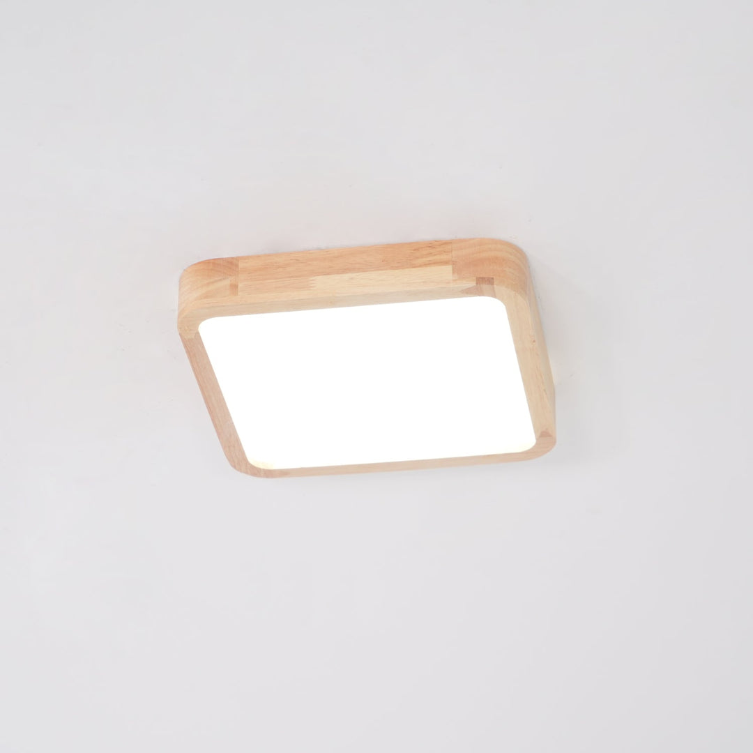 Lustra Lumière Plafonnière Géométrique en Bois LED - Neutralighting