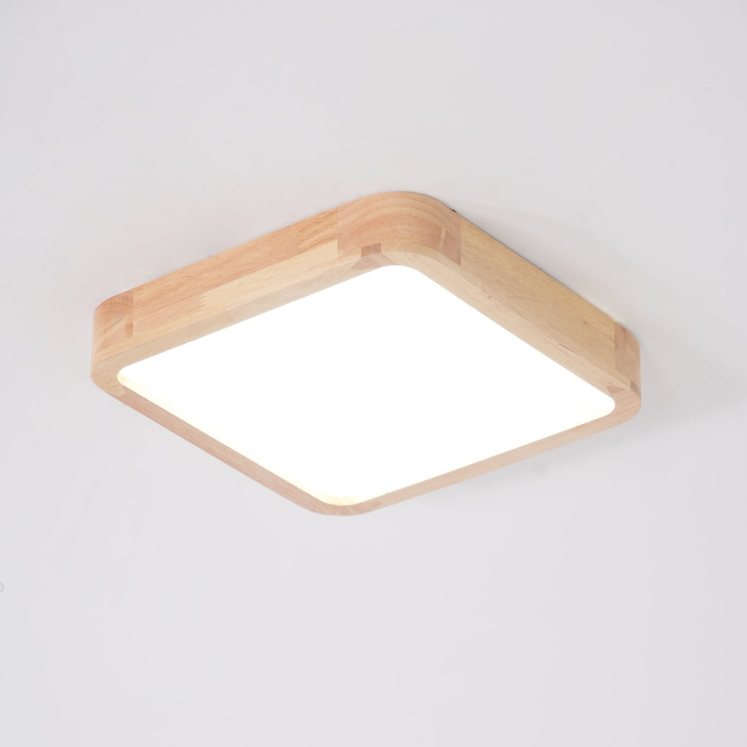 Lustra Lumière Plafonnière Géométrique en Bois LED - Neutralighting