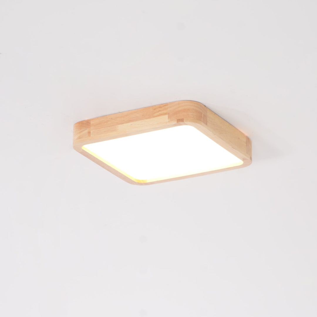 Lustra Lumière Plafonnière Géométrique en Bois LED - Neutralighting