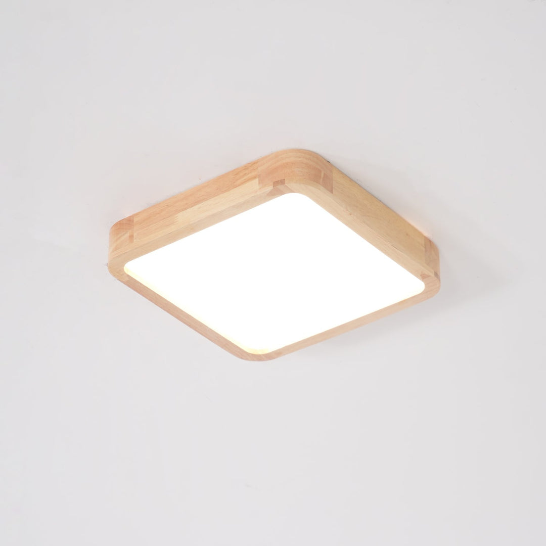 Lustra Lumière Plafonnière Géométrique en Bois LED - Neutralighting