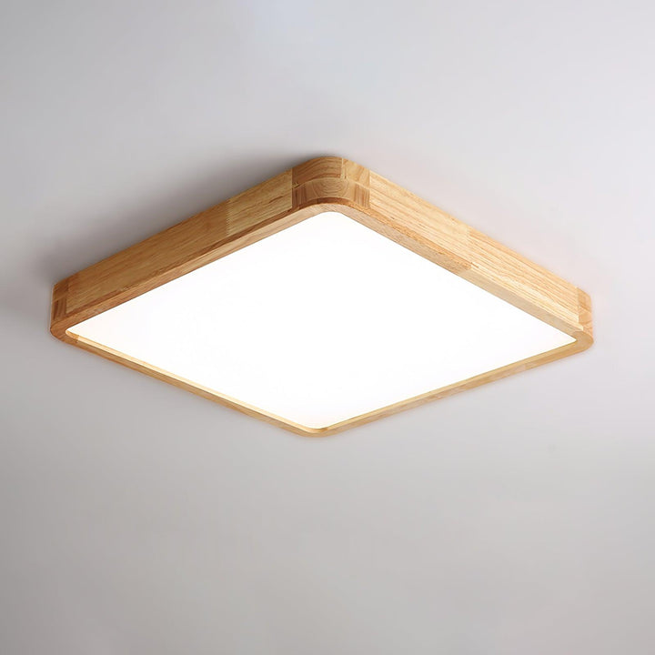 Lustra Lumière Plafonnière Géométrique en Bois LED - Neutralighting