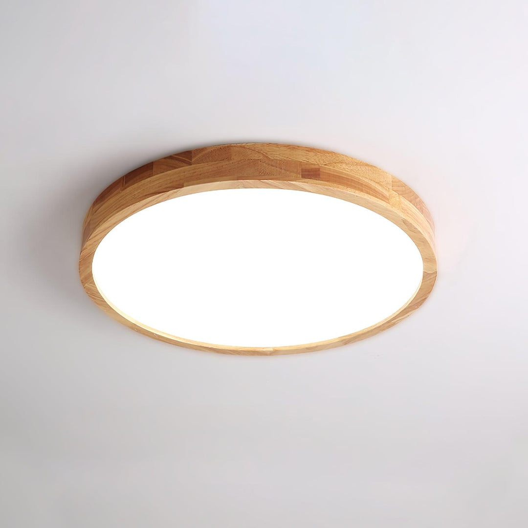 Lustra Lumière Plafonnière Géométrique en Bois LED - Neutralighting