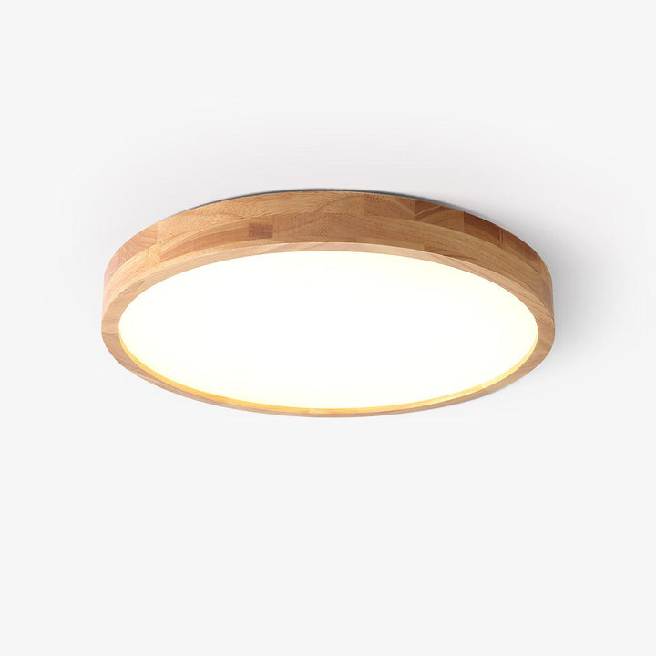 Lustra Lumière Plafonnière Géométrique en Bois LED - Neutralighting