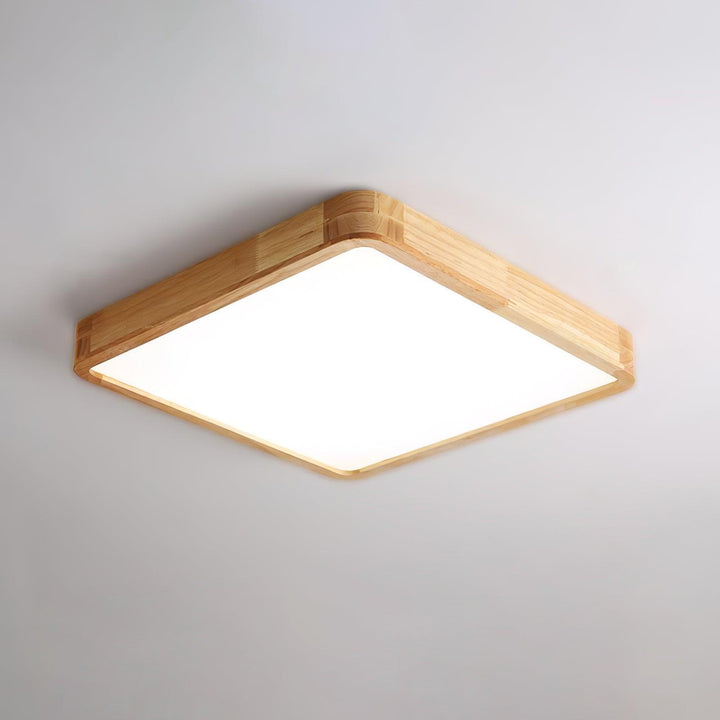 Lustra Lumière Plafonnière Géométrique en Bois LED - Neutralighting
