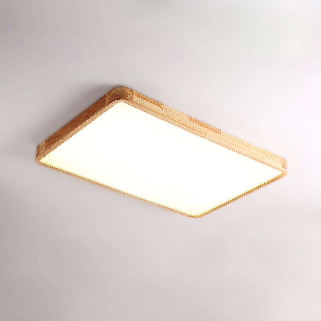 Lustra Lumière Plafonnière Géométrique en Bois LED - Neutralighting