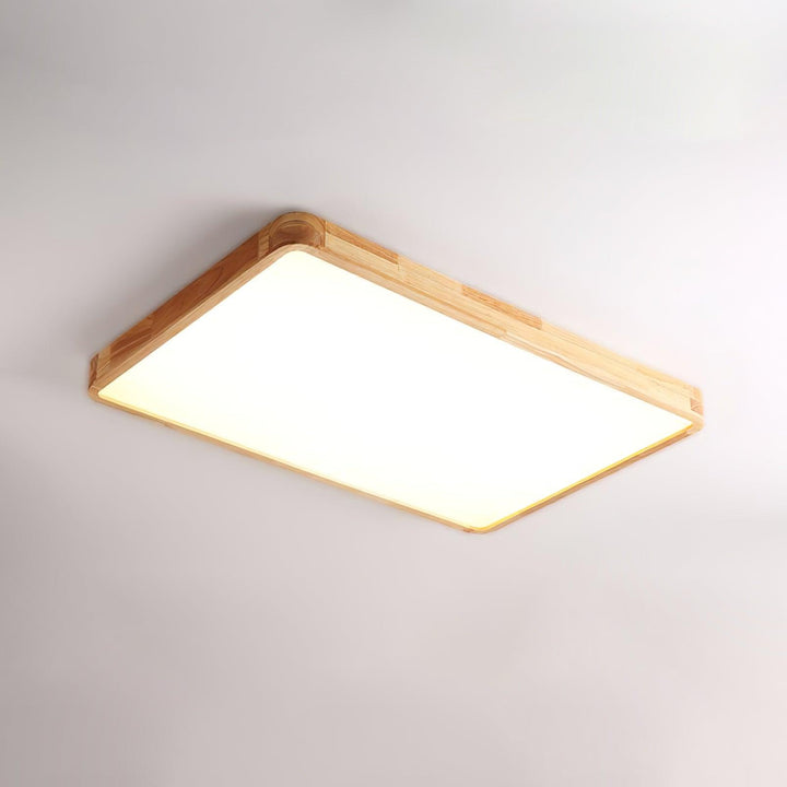 Lustra Lumière Plafonnière Géométrique en Bois LED - Neutralighting