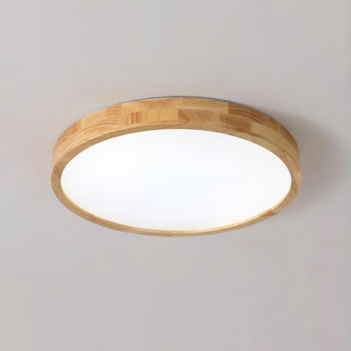 Lustra Lumière Plafonnière Géométrique en Bois LED - Neutralighting