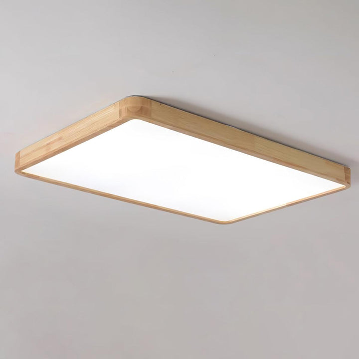Lustra Lumière Plafonnière Géométrique en Bois LED - Neutralighting