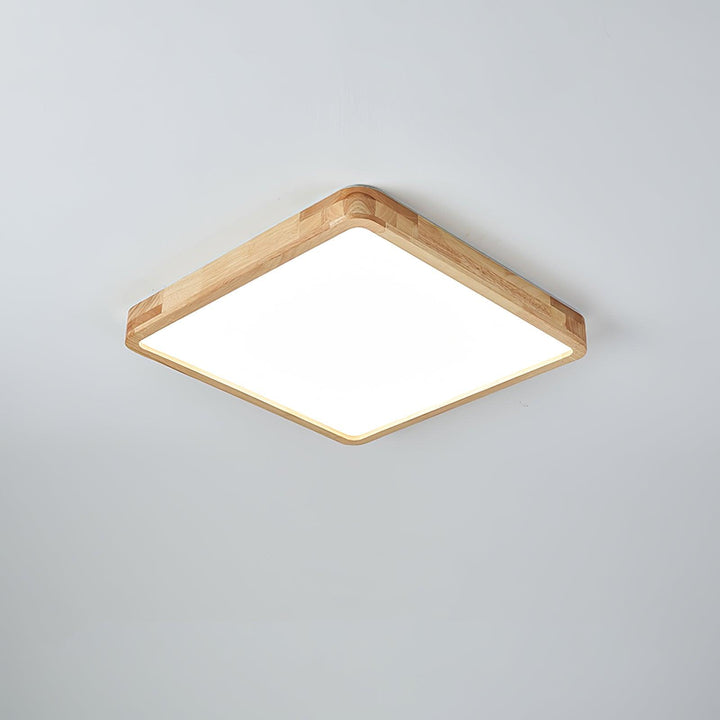 Lustra Lumière Plafonnière Géométrique en Bois LED - Neutralighting