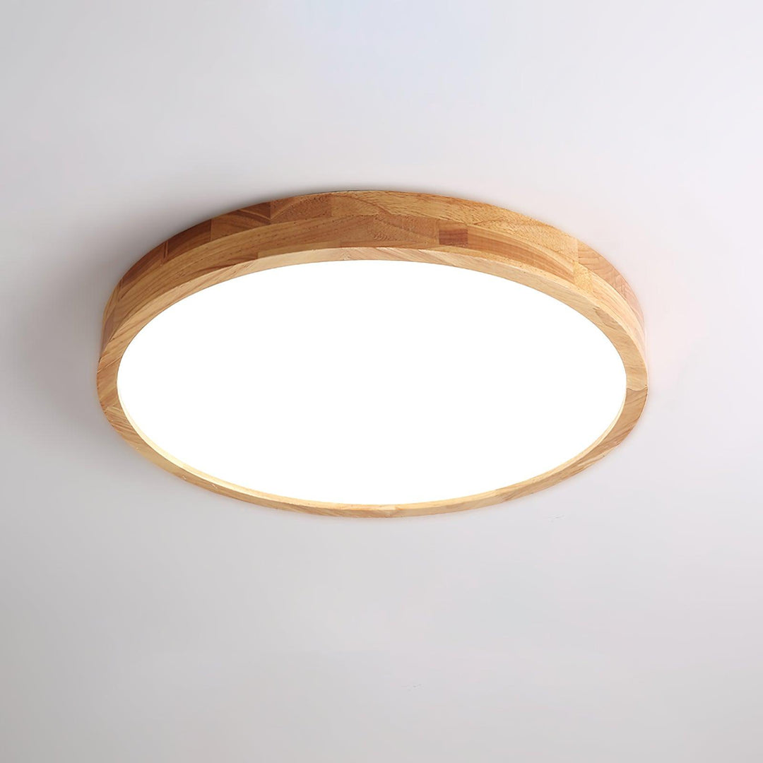 Lustra Lumière Plafonnière Géométrique en Bois LED - Neutralighting