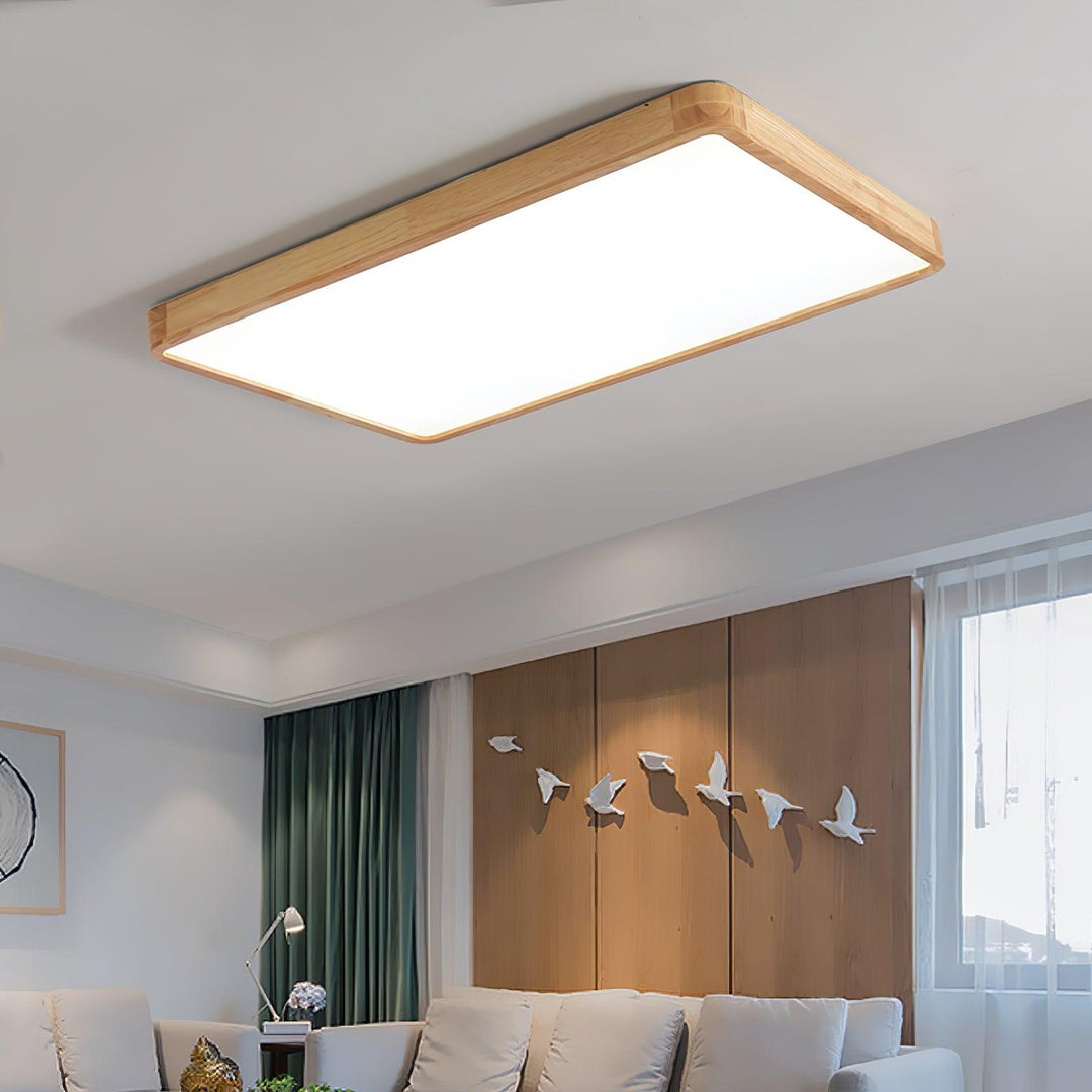 Lustra Lumière Plafonnière Géométrique en Bois LED - Neutralighting