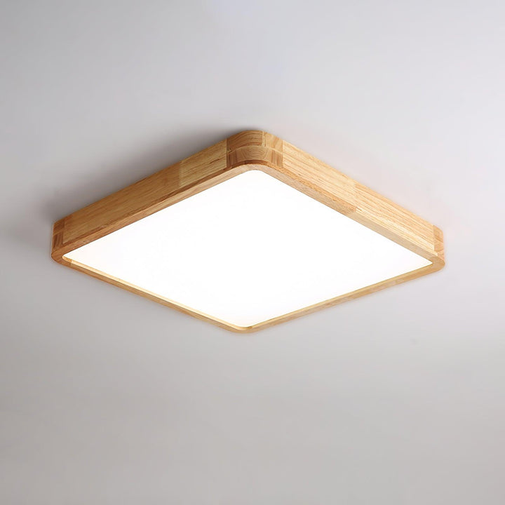 Lustra Lumière Plafonnière Géométrique en Bois LED - Neutralighting