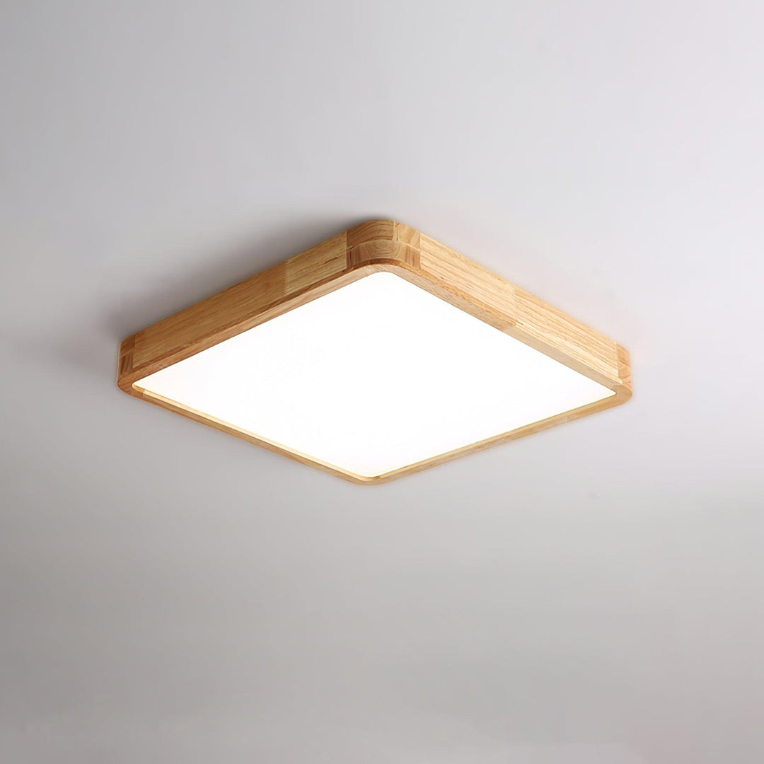 Lustra Lumière Plafonnière Géométrique en Bois LED - Neutralighting