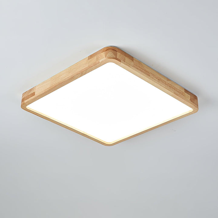 Lustra Lumière Plafonnière Géométrique en Bois LED - Neutralighting