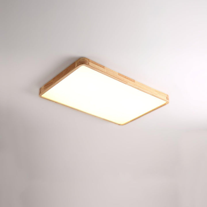 Lustra Lumière Plafonnière Géométrique en Bois LED - Neutralighting
