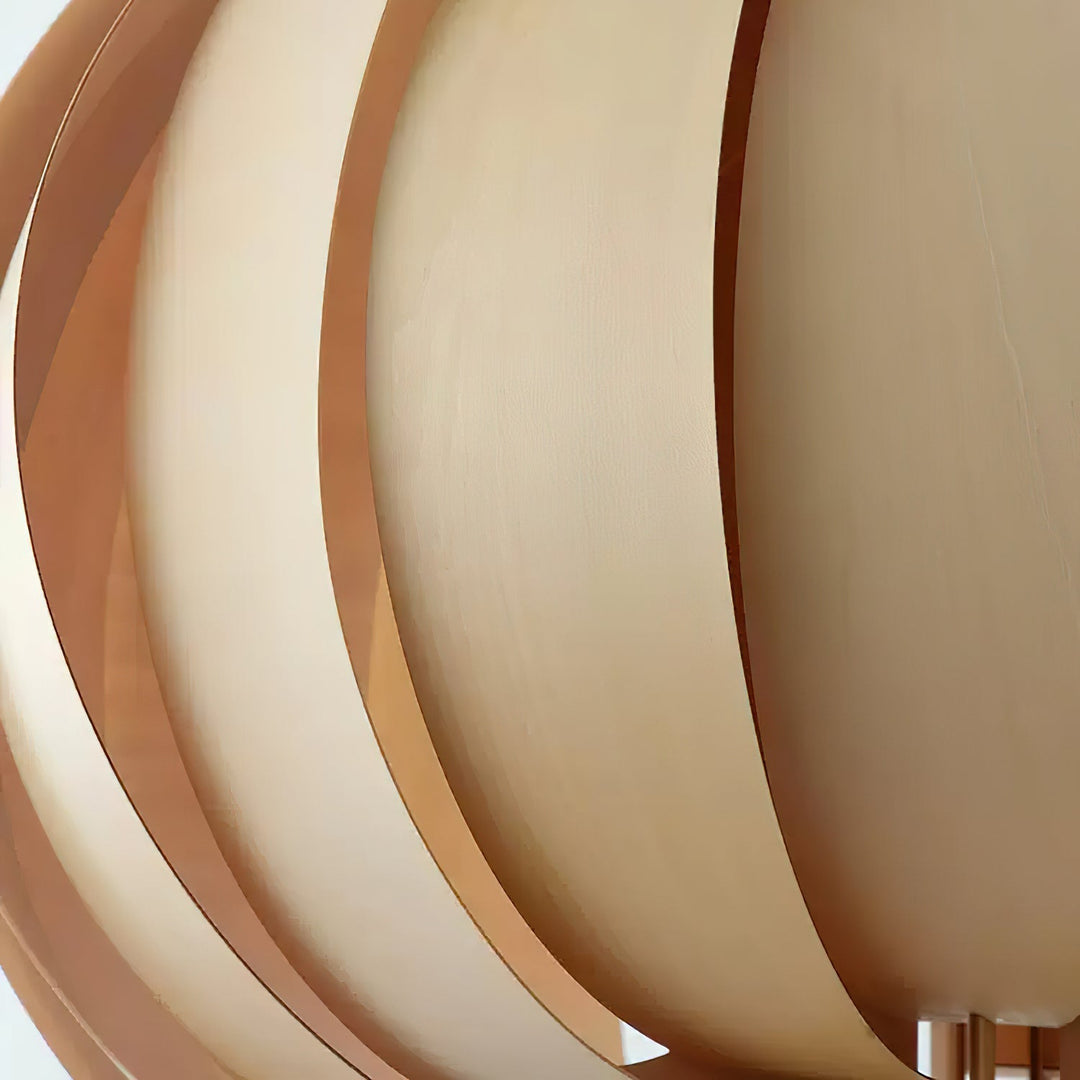 Bois Lanterne Suspension Stratifié Organique - Neutralighting