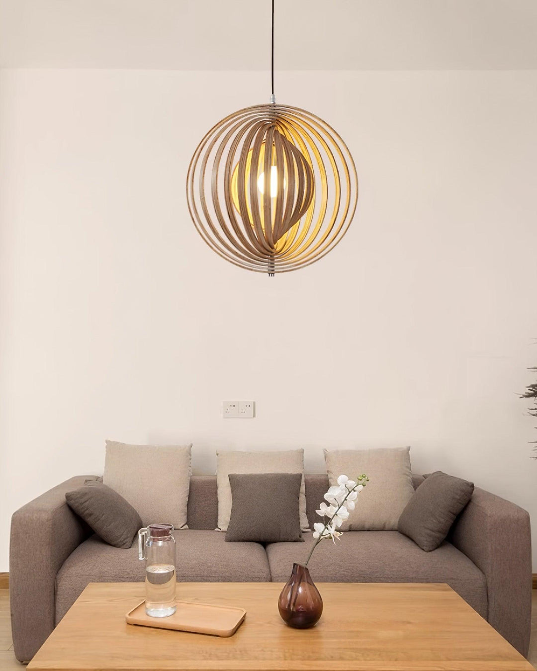 Spira Lampe Pendante en Bois Organique - Neutralighting