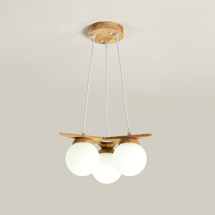 Zothaus Lustre Bois Verre Étoile Art Nordique Premium - Neutralighting