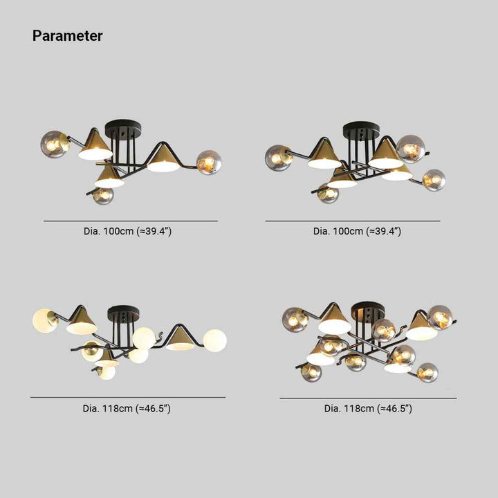Plafonnier Arisha Verre LED V21