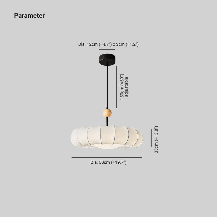 Reyna Suspension Voile en Tissu - Neutralighting