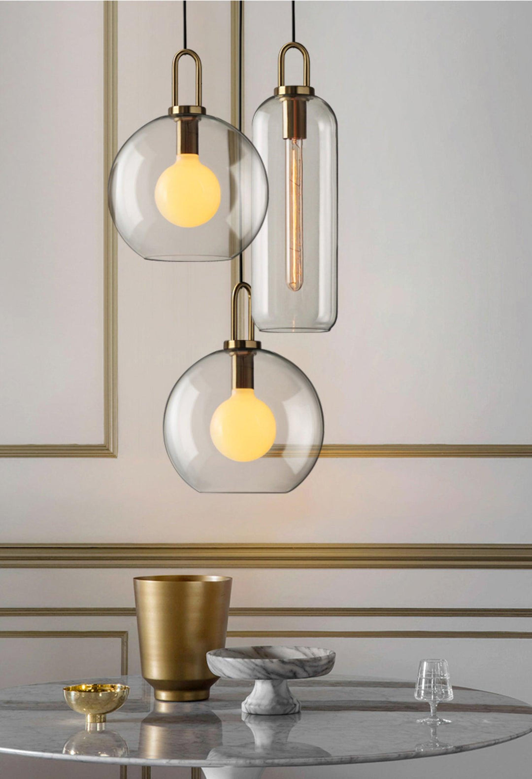 Solara Suspension en Verre Givré Swag Réglable - Neutralighting
