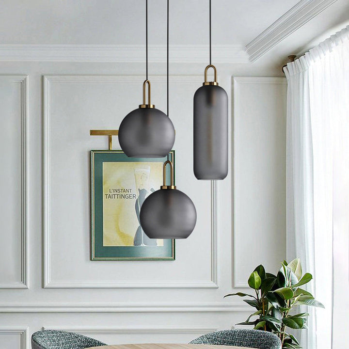 Solara Suspension en Verre Givré Swag Réglable - Neutralighting
