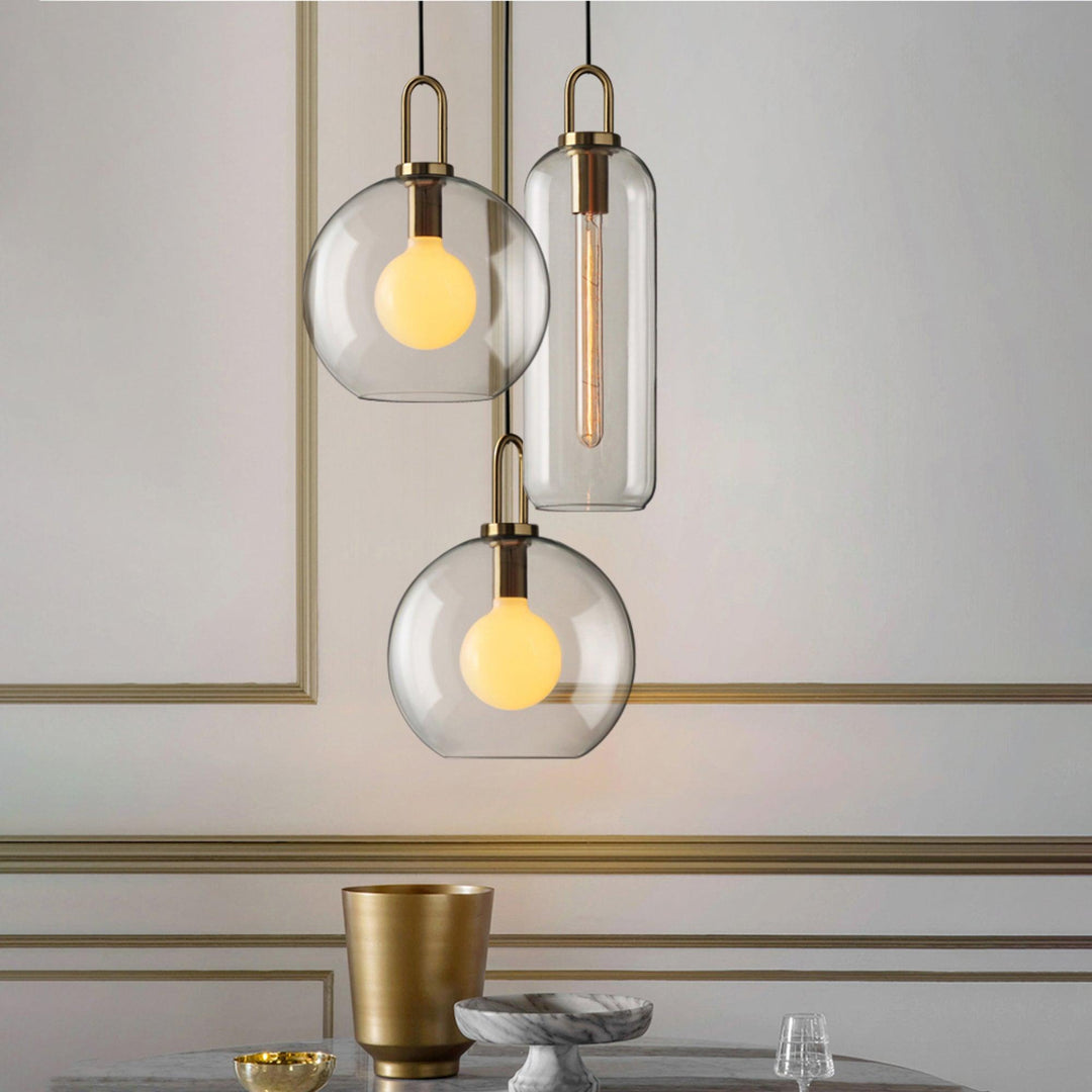 Solara Suspension en Verre Givré Swag Réglable - Neutralighting