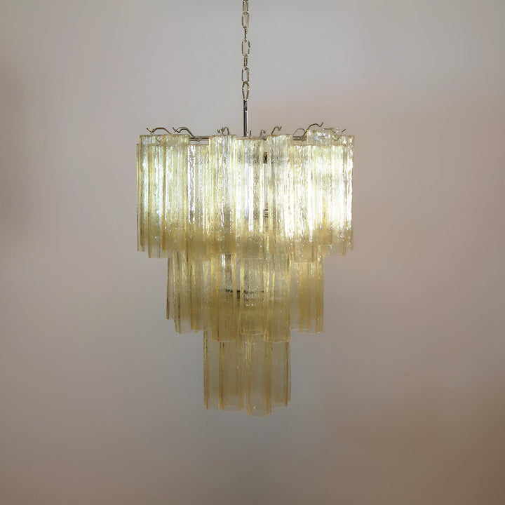 Aurora Lustre Jaune Verre Tube Étagé Chaud - Neutralighting