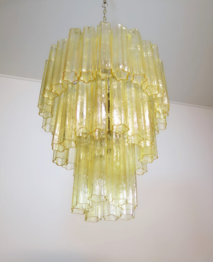 Aurora Lustre Jaune Verre Tube Étagé Chaud - Neutralighting
