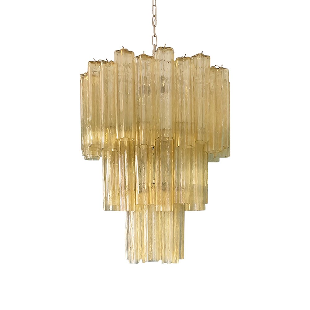 Aurora Lustre Jaune Verre Tube Étagé Chaud - Neutralighting