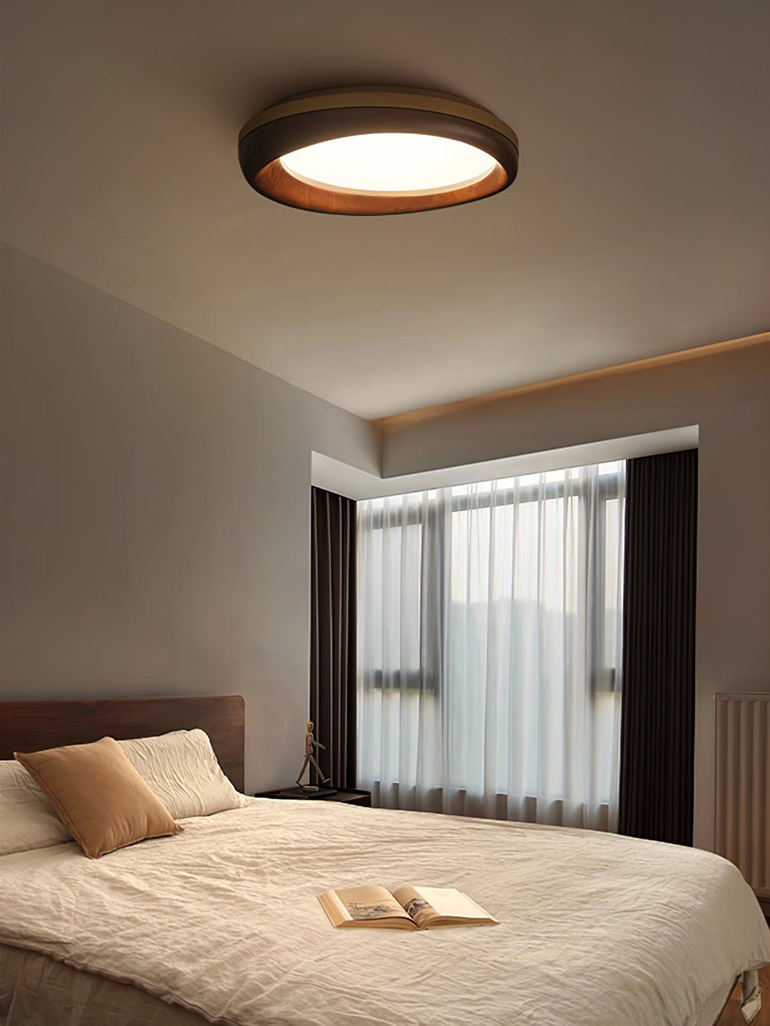 Eurtheara Plafonnier Bois Verre Organique - Neutralighting