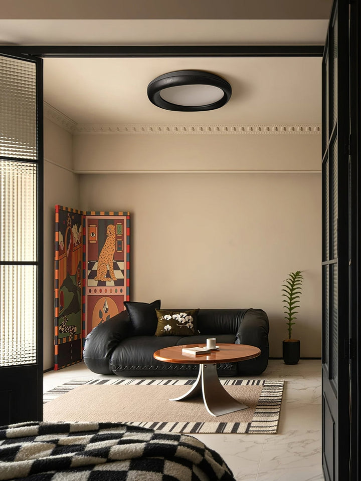 Eurtheara Plafonnier Bois Verre Organique - Neutralighting