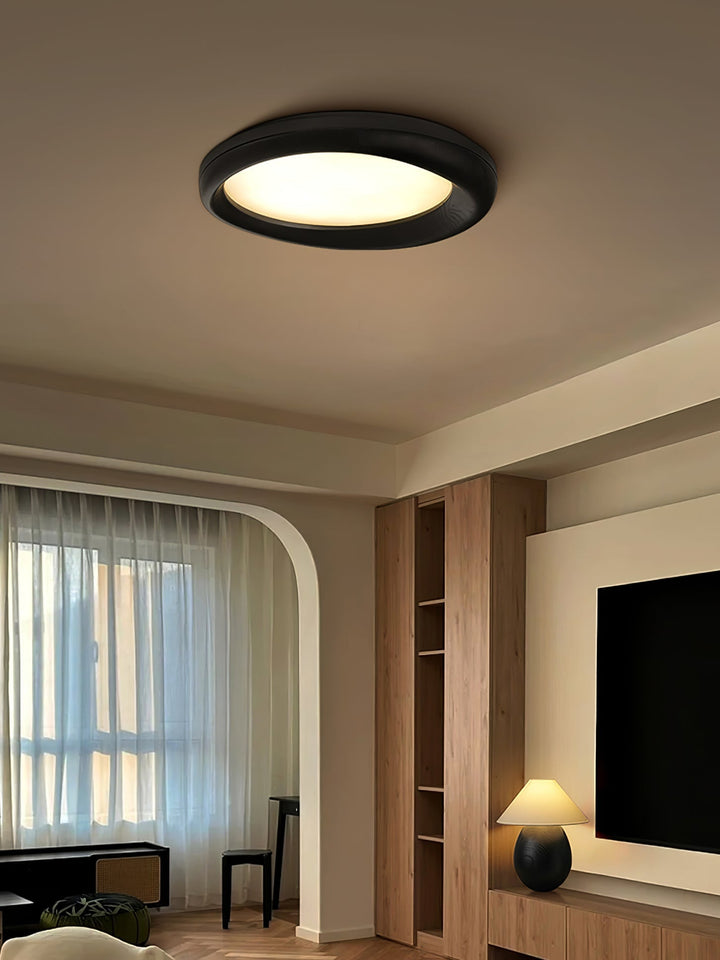 Eurtheara Plafonnier Bois Verre Organique - Neutralighting