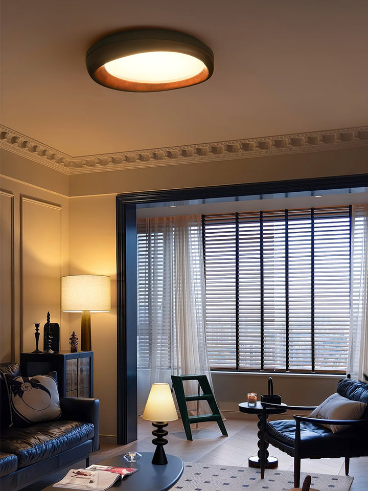 Eurtheara Plafonnier Bois Verre Organique - Neutralighting