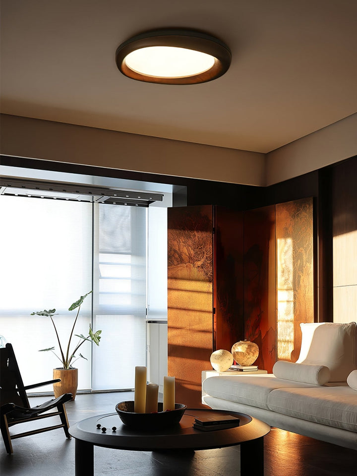 Eurtheara Plafonnier Bois Verre Organique - Neutralighting