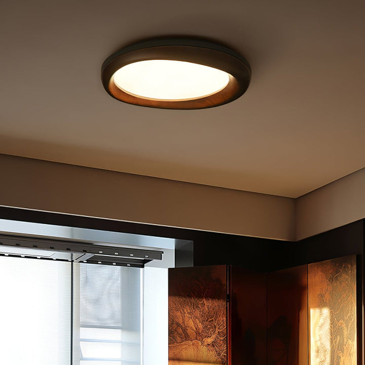Eurtheara Plafonnier Bois Verre Organique - Neutralighting