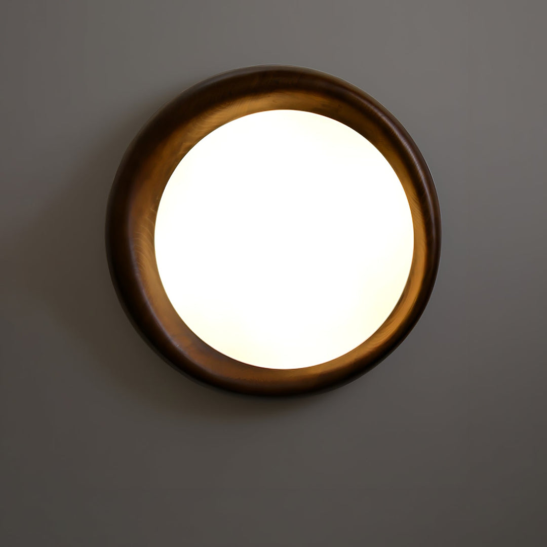 Eurtheara Plafonnier Bois Verre Organique - Neutralighting