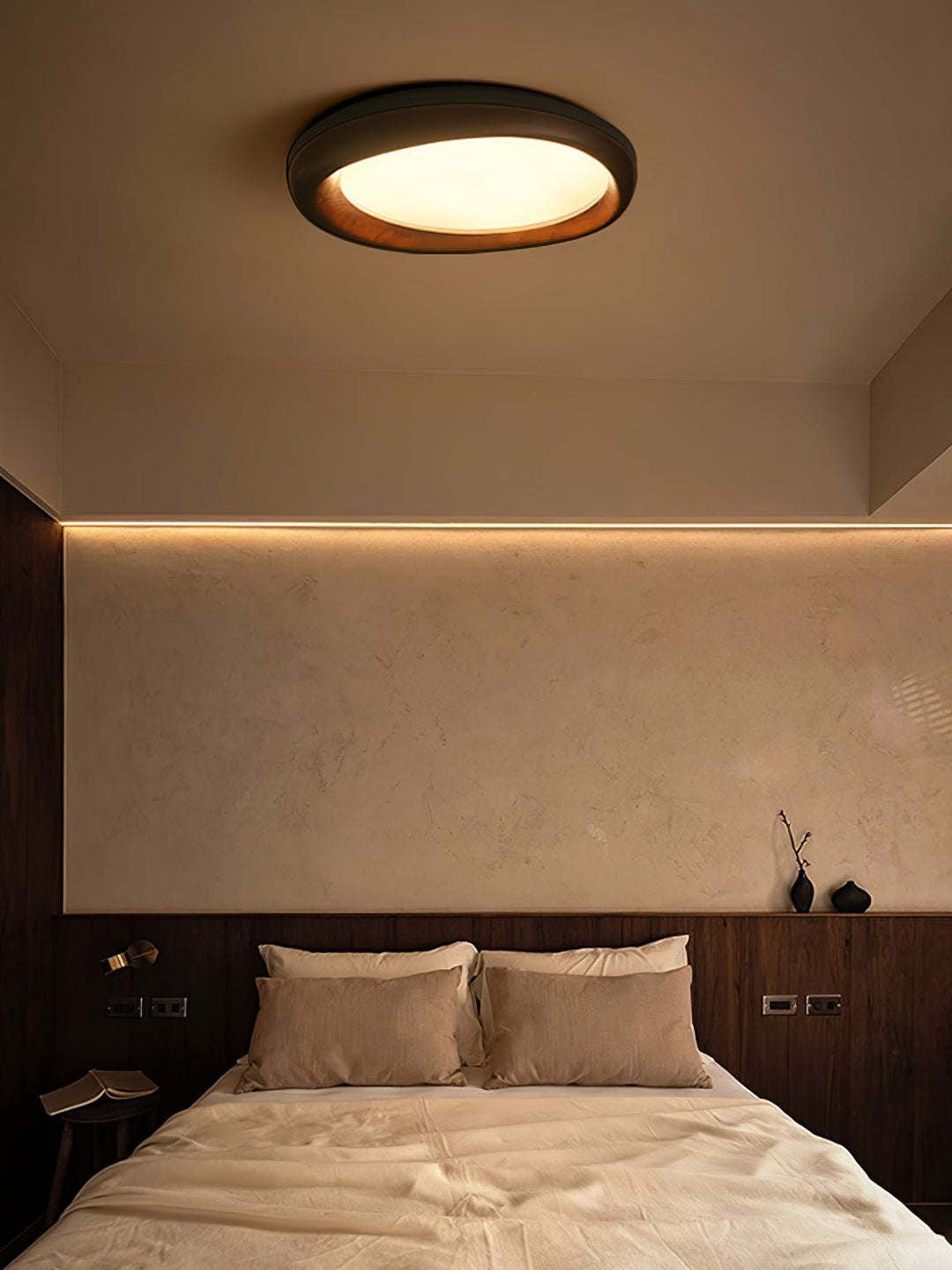 Eurtheara Plafonnier Bois Verre Organique - Neutralighting