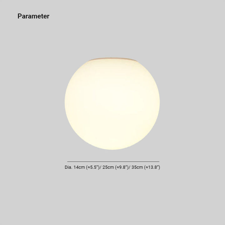 Valentina Moderne Bulle Sphère Plafonnier Verre Chambre à Coucher - Neutralighting