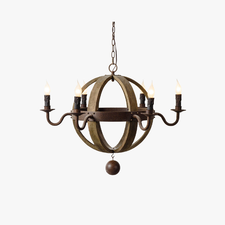 Silva Rustique Suspension Bois Métal Couloir Restaurant - Neutralighting