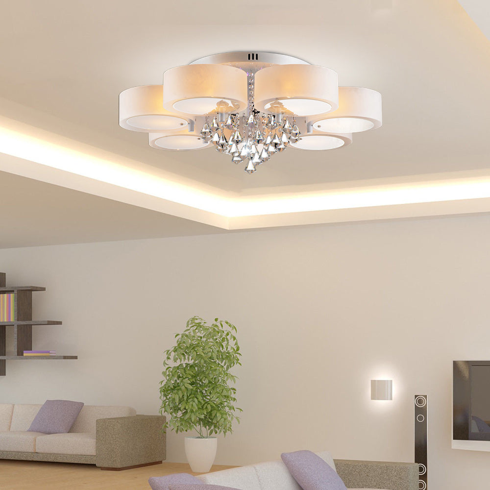 Arisha Moderne Rond Acrylique Verre Plafonnier Couloir - Neutralighting
