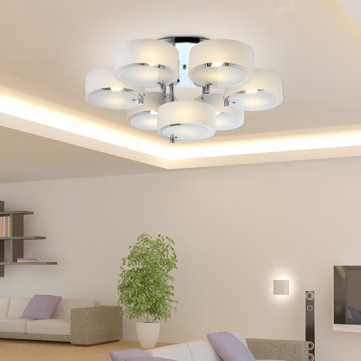 Arisha Moderne Rond Acrylique Verre Plafonnier Couloir - Neutralighting