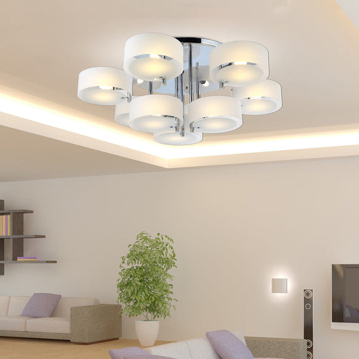 Arisha Moderne Rond Acrylique Verre Plafonnier Couloir - Neutralighting