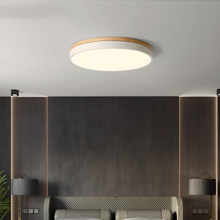 Solara Lampe Plafonnier Circulaire en Bois Moderne Minimaliste - Neutralighting
