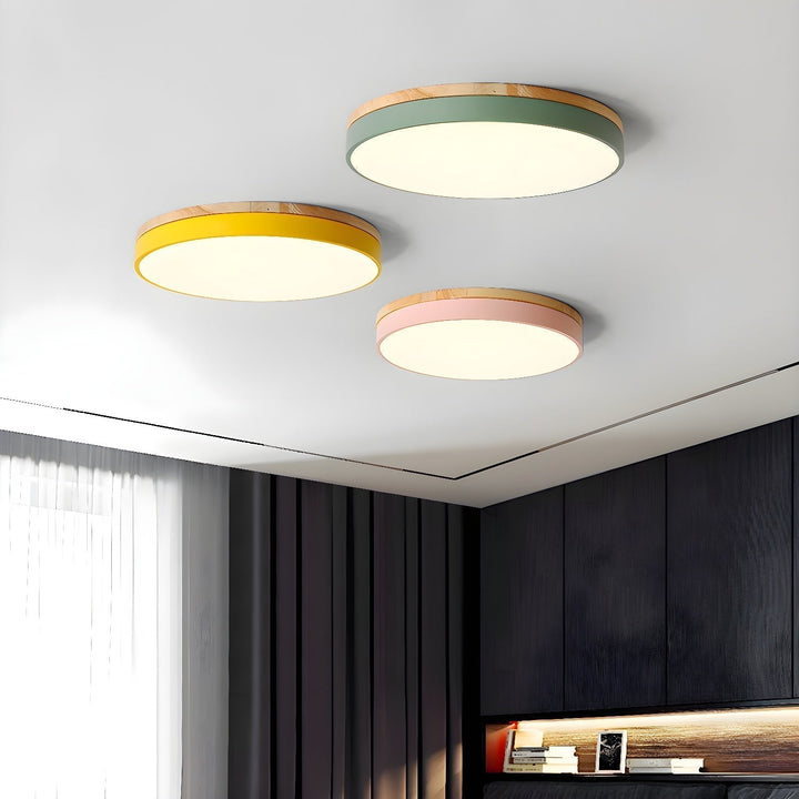 Solara Lampe Plafonnier Circulaire en Bois Moderne Minimaliste - Neutralighting